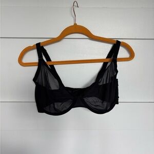 CUUP Sheer Black Underwire Mesh T-Shirt Bra
